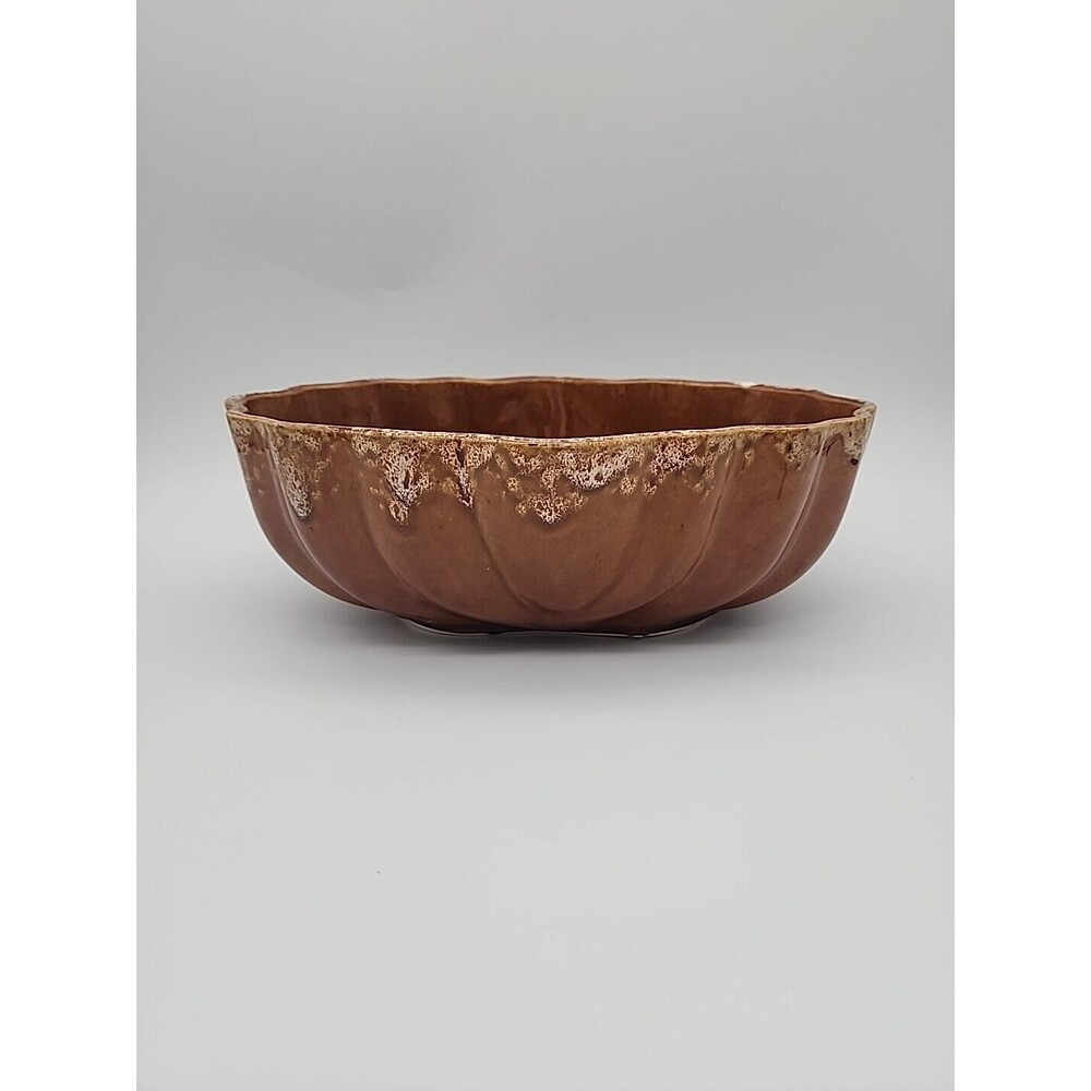 Vintage Cookson #603 USA Planter Brown Speckled Glaze